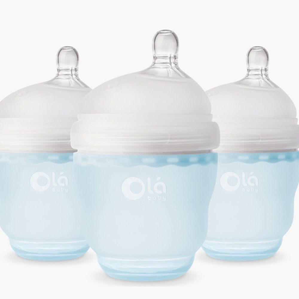 Olababy 3 Pack Bottle 8-Ounce silicone Baby Bottles blue  new in original…